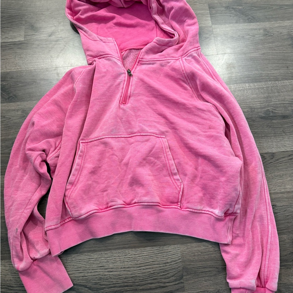 Cozy Pink Half-Zip Women's Hoodie